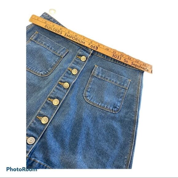 Brandy Melville Cotton Blue Denim Mini Skirt M - Picture 3 of 7